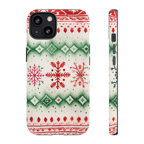 Icelandic Watercolor inspired by Christmas Sweaters - Impact Resistant Phone Case iPhone 13 Matte